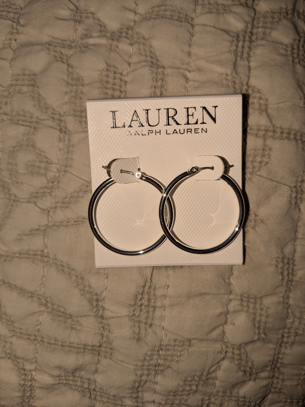 LAUREN Ralph Lauren Silver Hoop Earrings